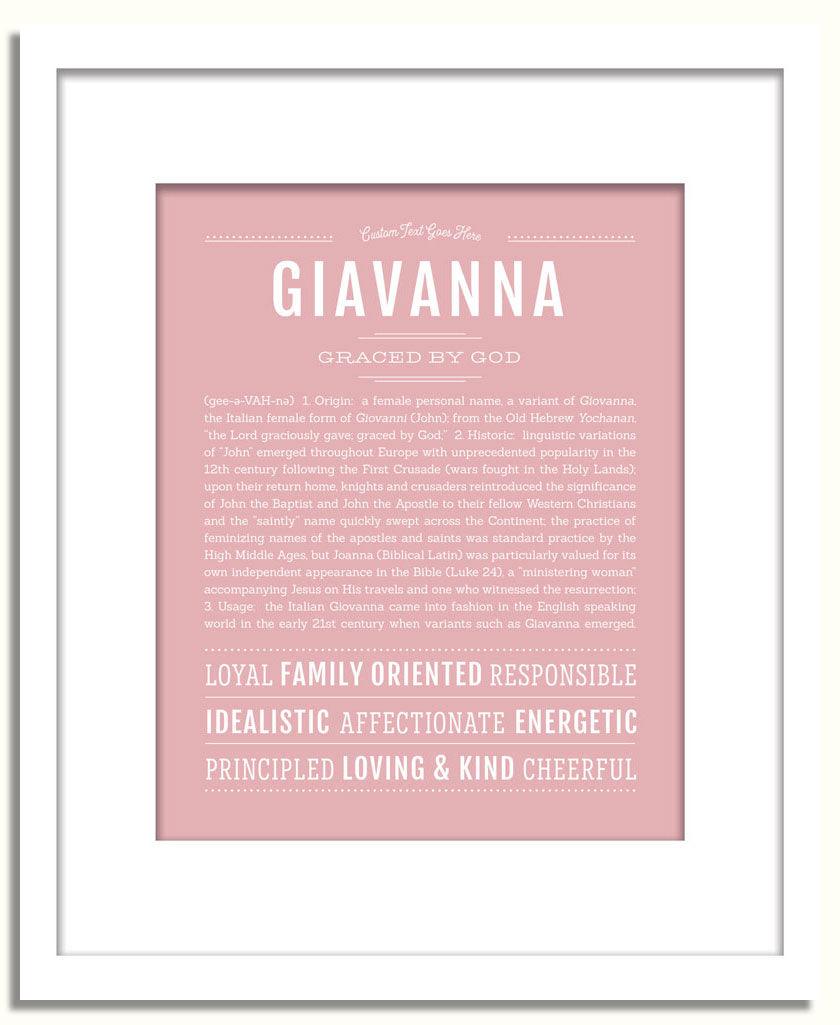 Frame Options | Dusty Rose | White Frame, Matted