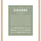 Giavanna | Name Art Print