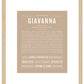 Giavanna | Name Art Print