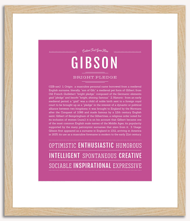 Gibson | Name Art Print