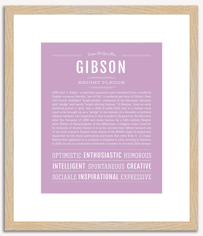 Gibson | Name Art Print