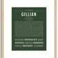 Gillian | Name Art Print