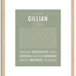 Gillian | Name Art Print