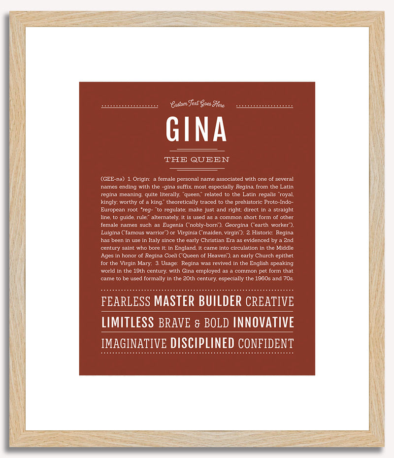 Gina | Name Art Print