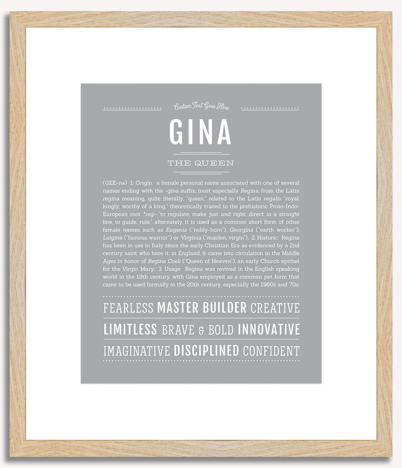 Gina | Name Art Print