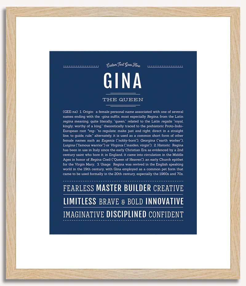 Gina | Name Art Print