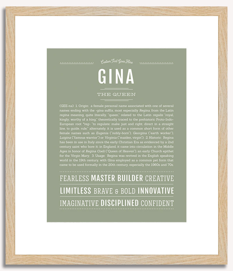 Gina | Name Art Print