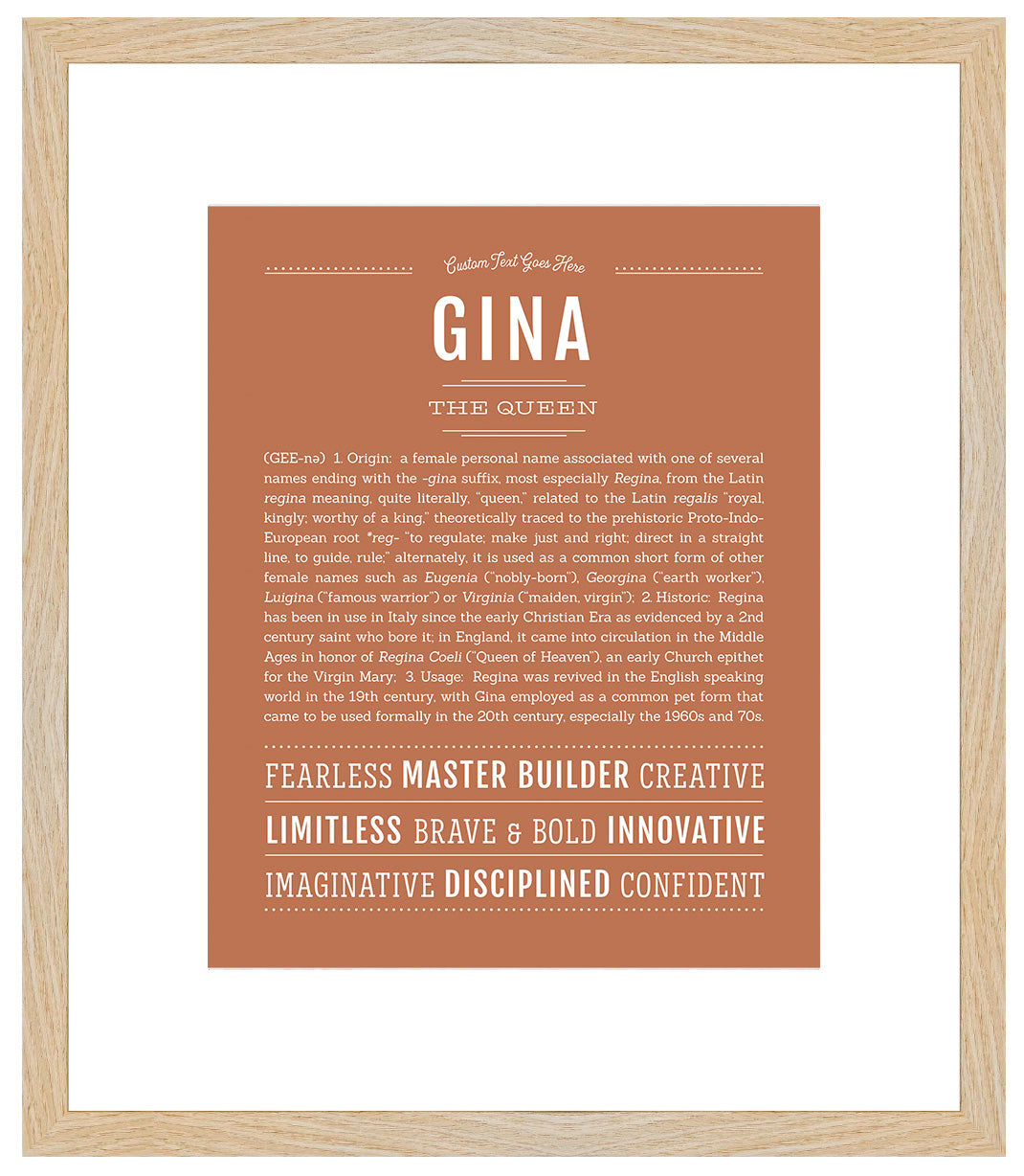 Gina | Name Art Print