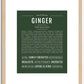 Ginger | Name Art Print