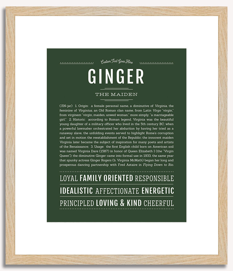 Ginger | Name Art Print