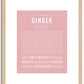 Ginger | Name Art Print