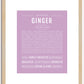 Ginger | Name Art Print