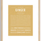 Ginger | Name Art Print