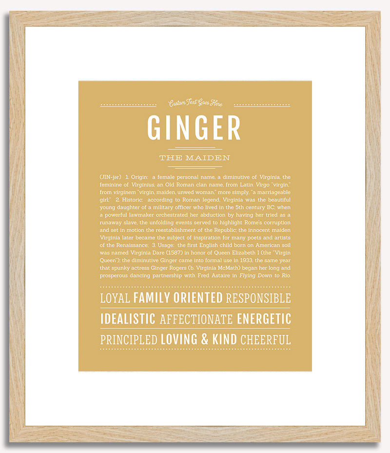 Ginger | Name Art Print