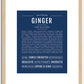 Ginger | Name Art Print