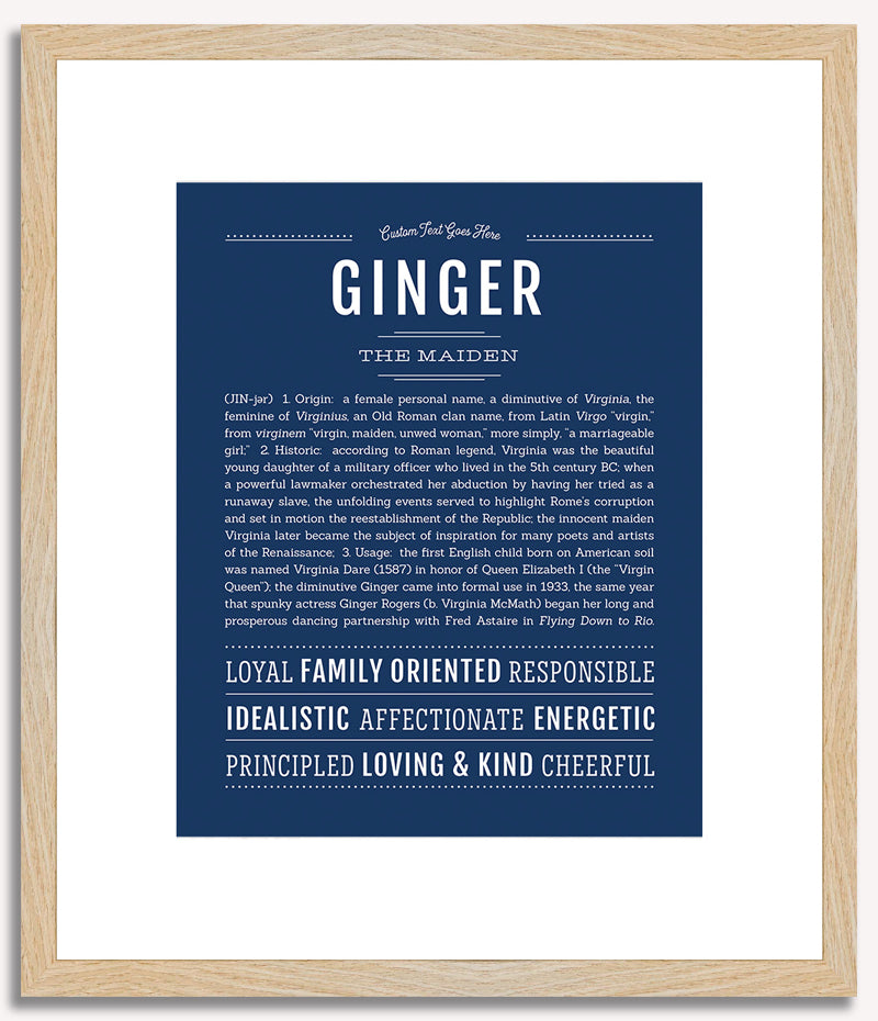 Ginger | Name Art Print