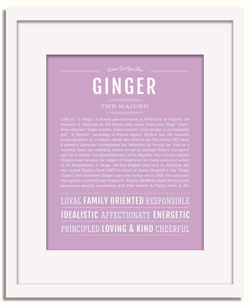 Frame Options | Lilac | White Frame, Matted