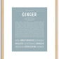 Ginger | Name Art Print