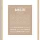 Ginger | Name Art Print