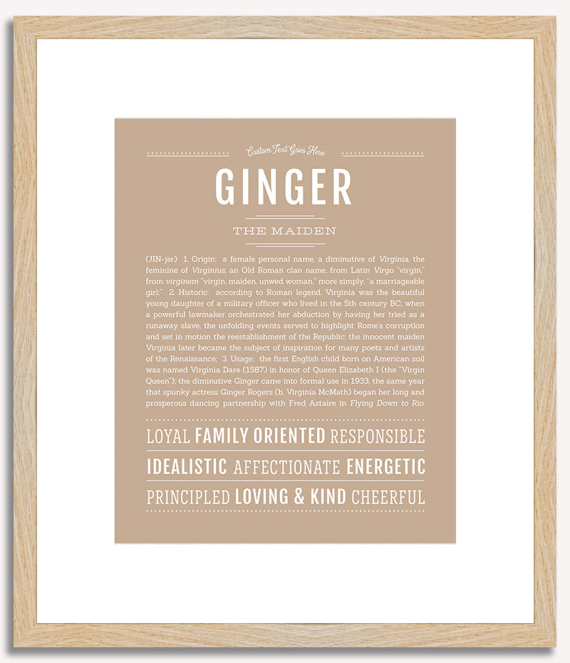 Ginger | Name Art Print