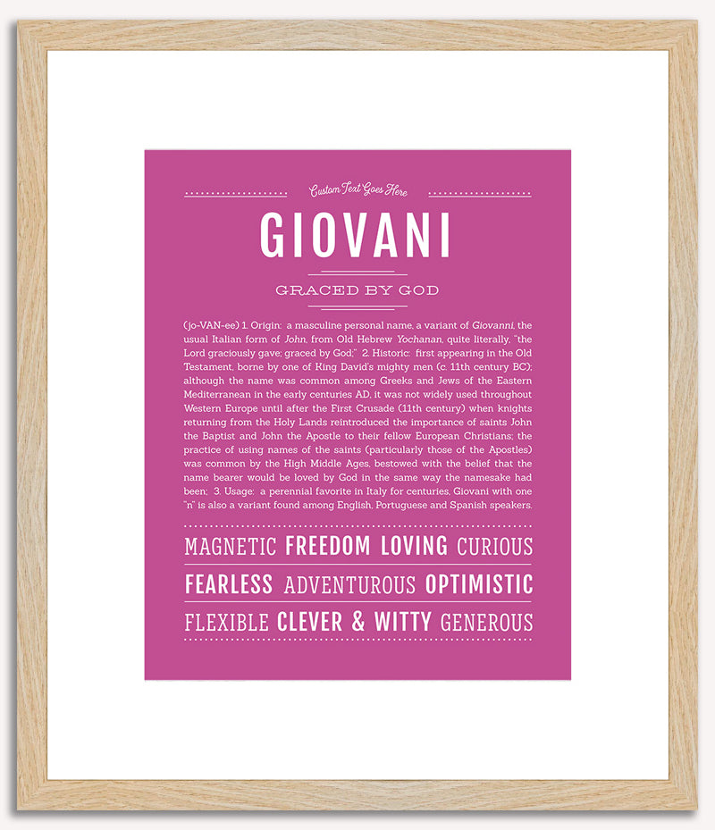 Giovani | Name Art Print