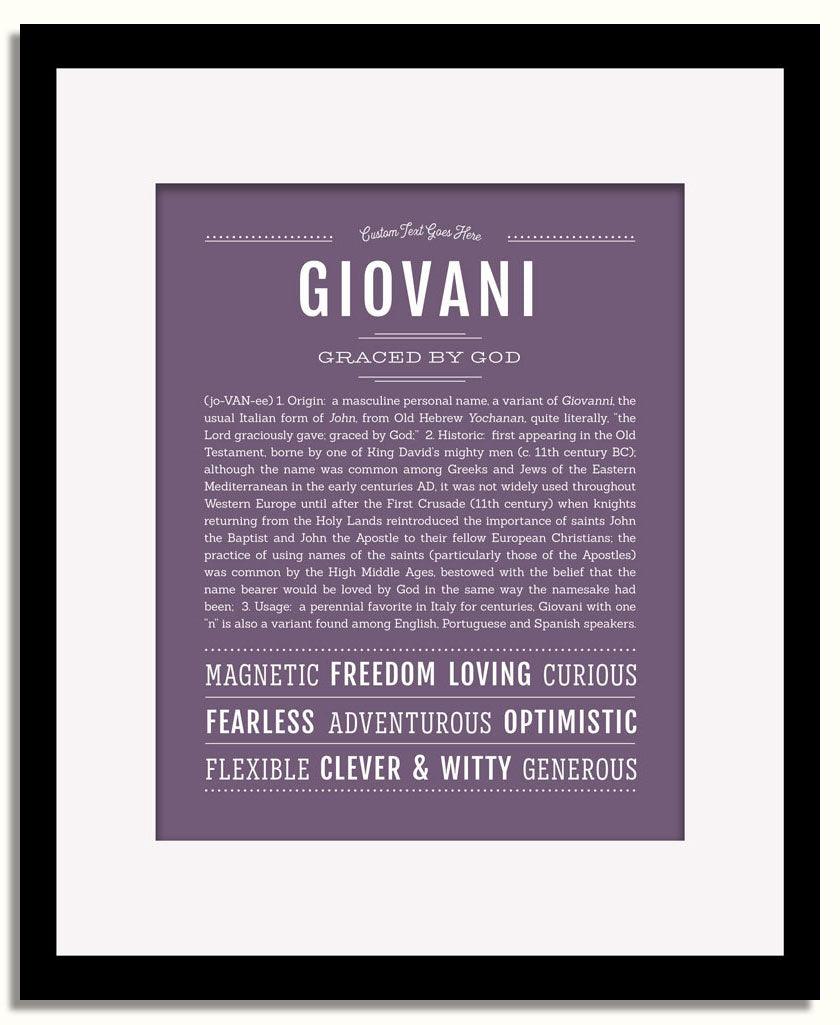 Frame Options | Deep Purple | Black Frame, Matted