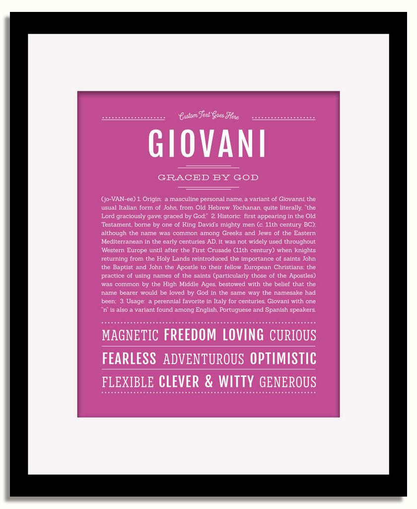 Frame Options | Dark Pink | Black Frame, Matted