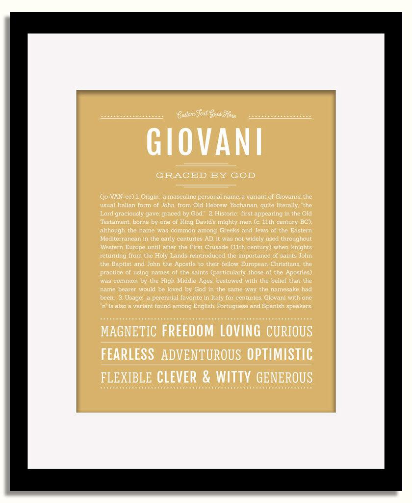 Frame Options | Matte Gold | Black Frame, Matted