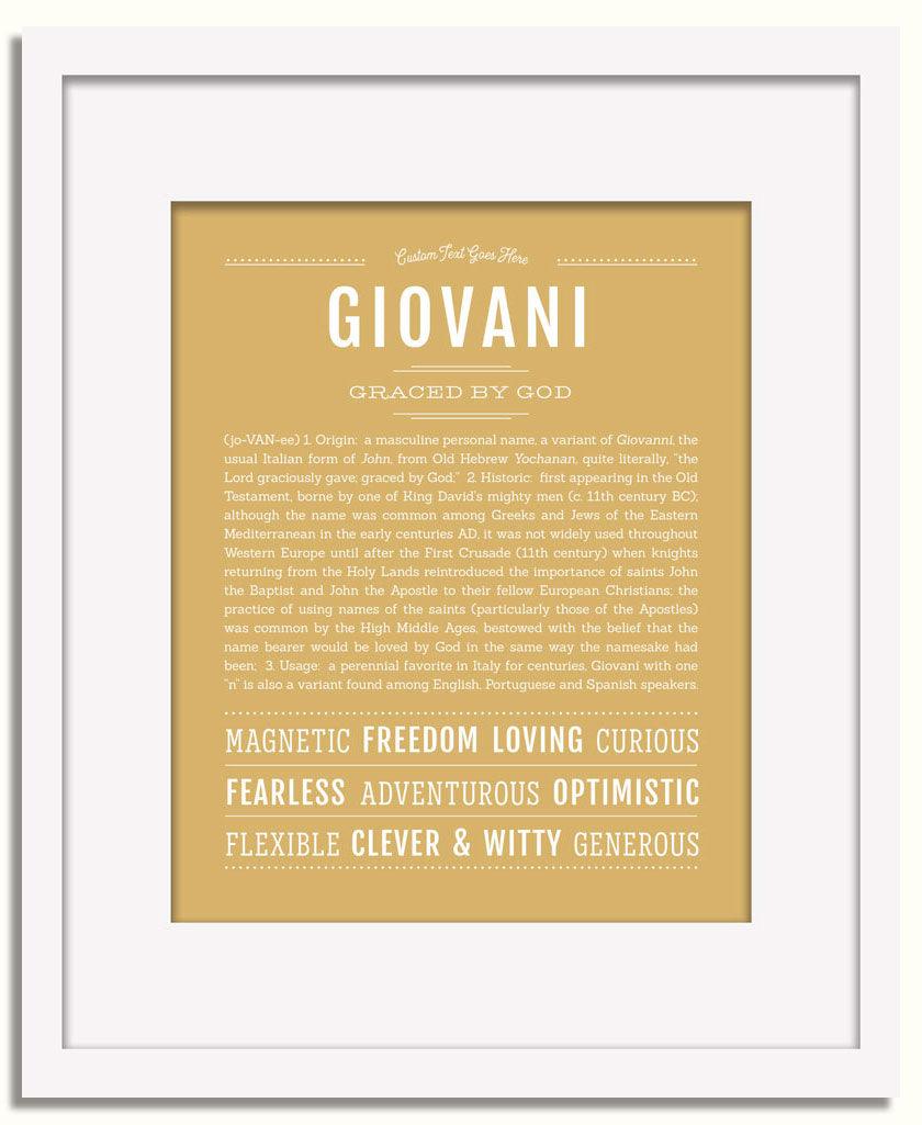 Frame Options | Matte Gold | White Frame, Matted