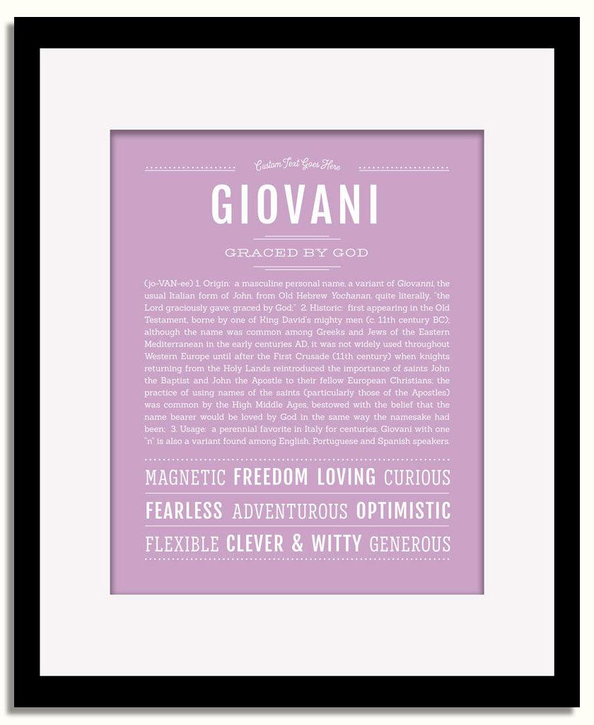 Frame Options | Lilac | Black Frame, Matted