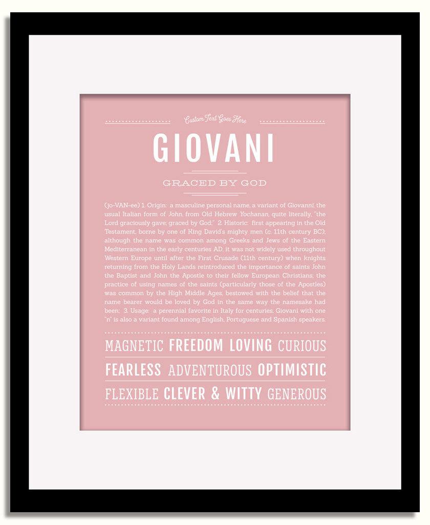 Frame Options | Dusty Rose | Black Frame, Matted