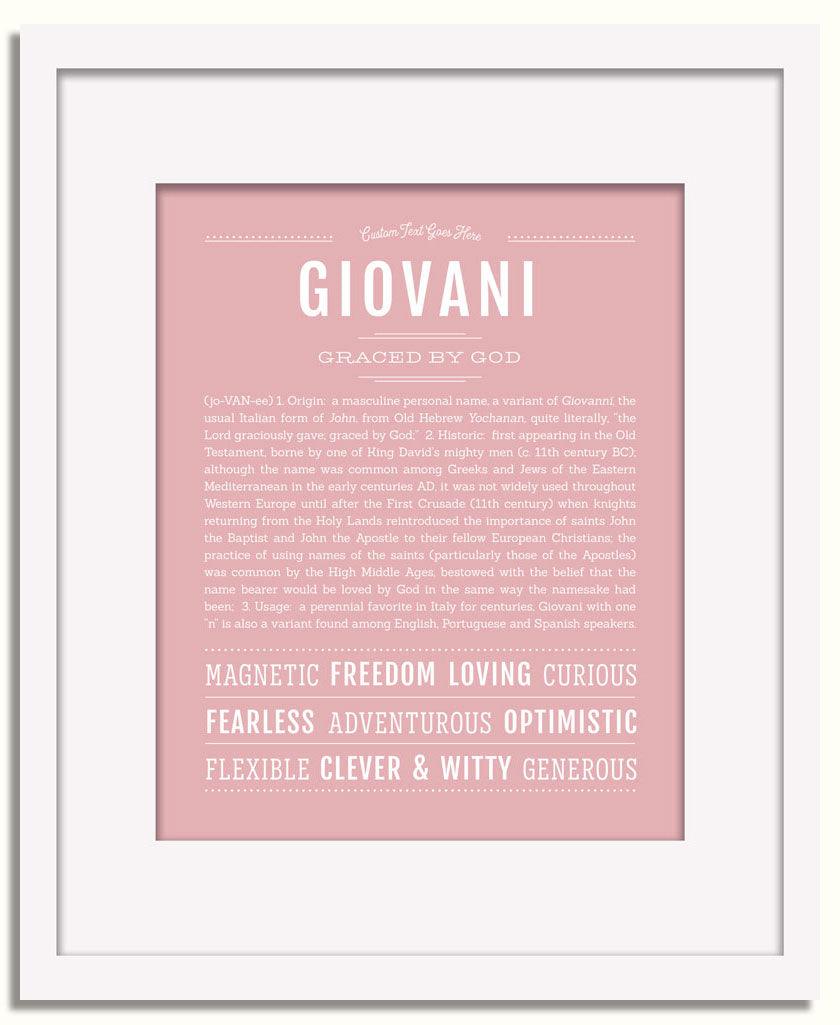 Frame Options | Dusty Rose | White Frame, Matted