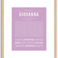 Giovanna | Name Art Print