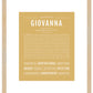 Giovanna | Name Art Print