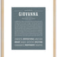 Giovanna | Name Art Print