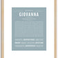 Giovanna | Name Art Print