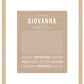 Giovanna | Name Art Print