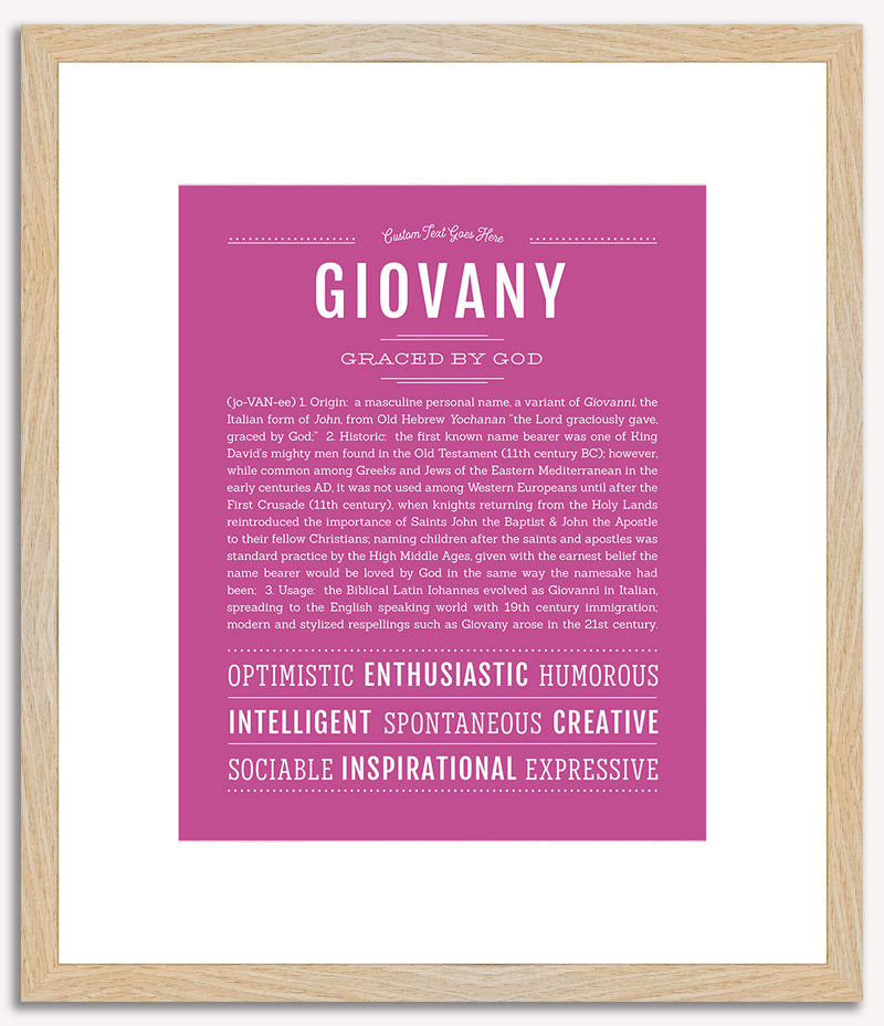 Giovany | Name Art Print