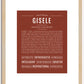 Gisele | Name Art Print