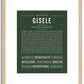 Gisele | Name Art Print