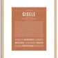 Gisele | Name Art Print