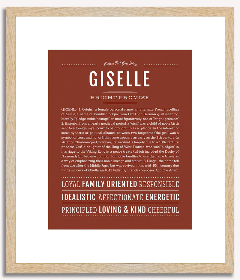 Giselle | Name Art Print