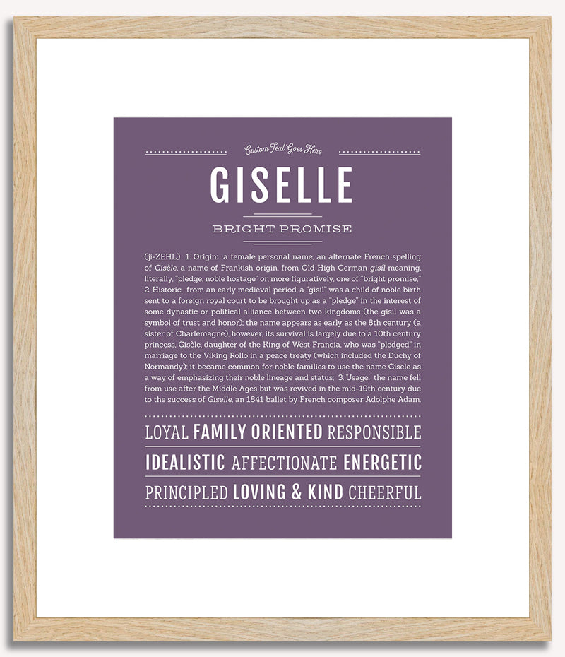 Giselle | Name Art Print