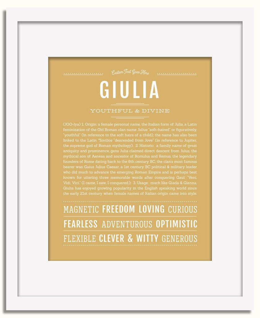 Frame Options | Matte Gold | White Frame, Matted