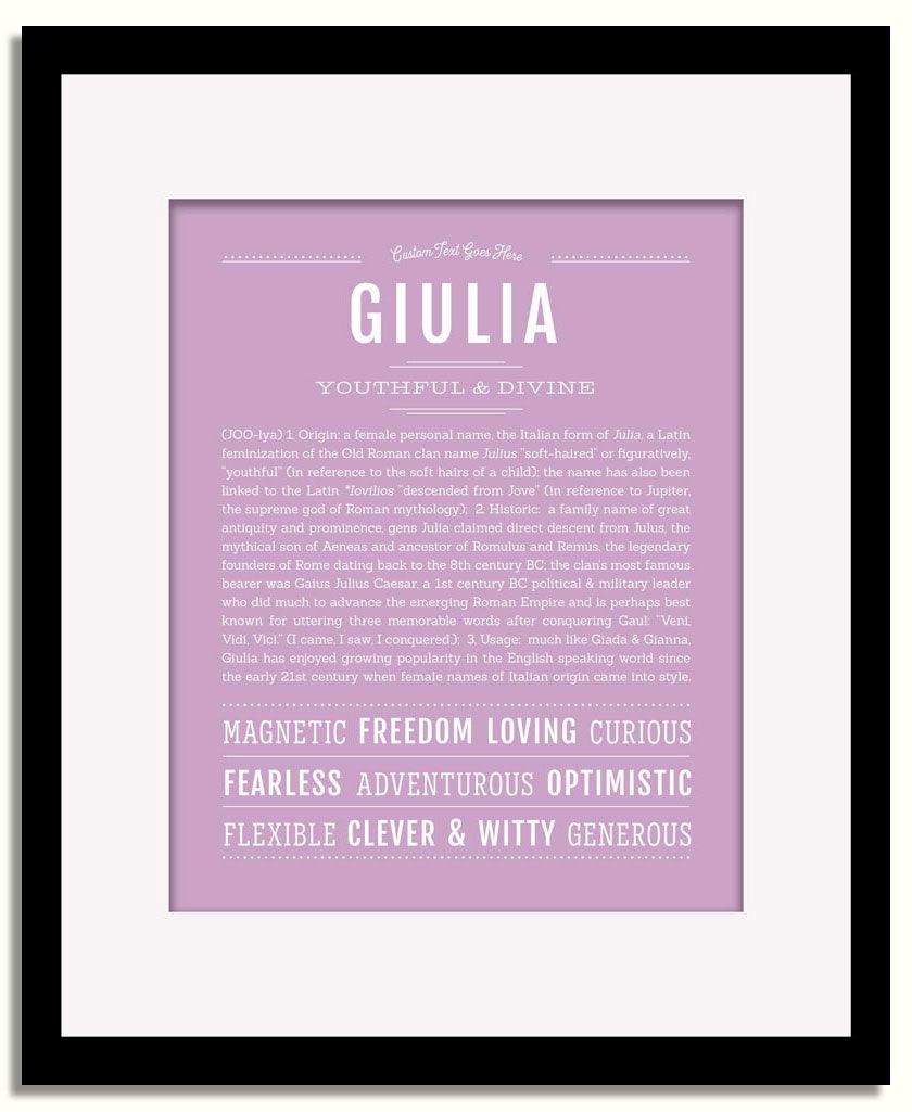 Frame Options | Lilac | Black Frame, Matted