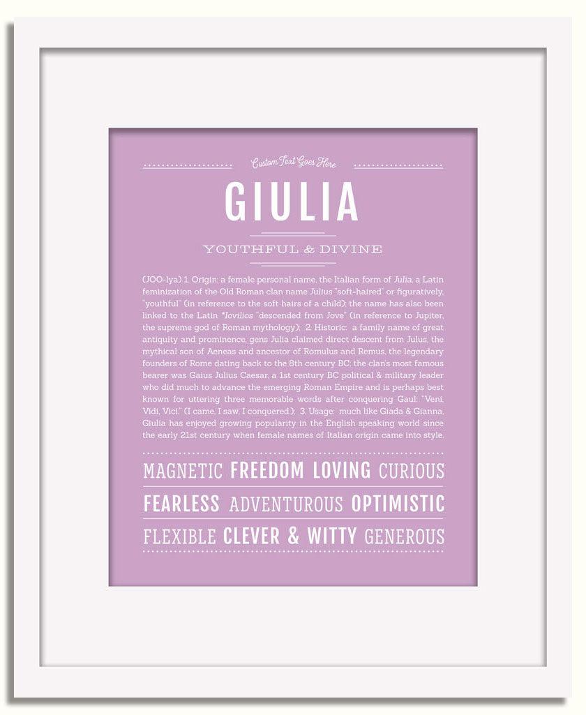 Frame Options | Lilac | White Frame, Matted