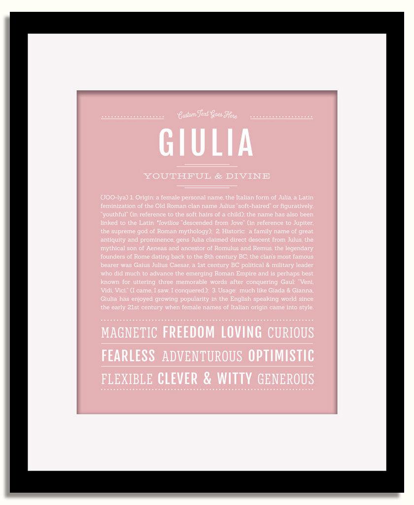 Frame Options | Dusty Rose | Black Frame, Matted