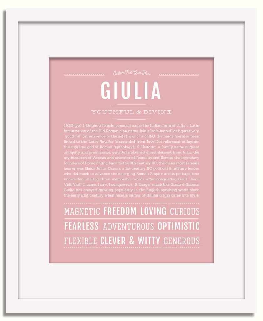 Frame Options | Dusty Rose | White Frame, Matted