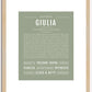 Giulia | Name Art Print