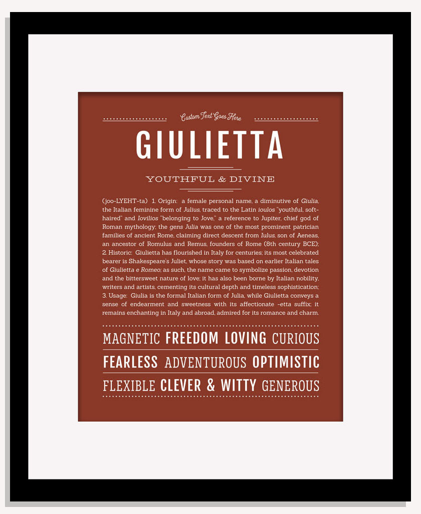 Giulietta | Name Art Print